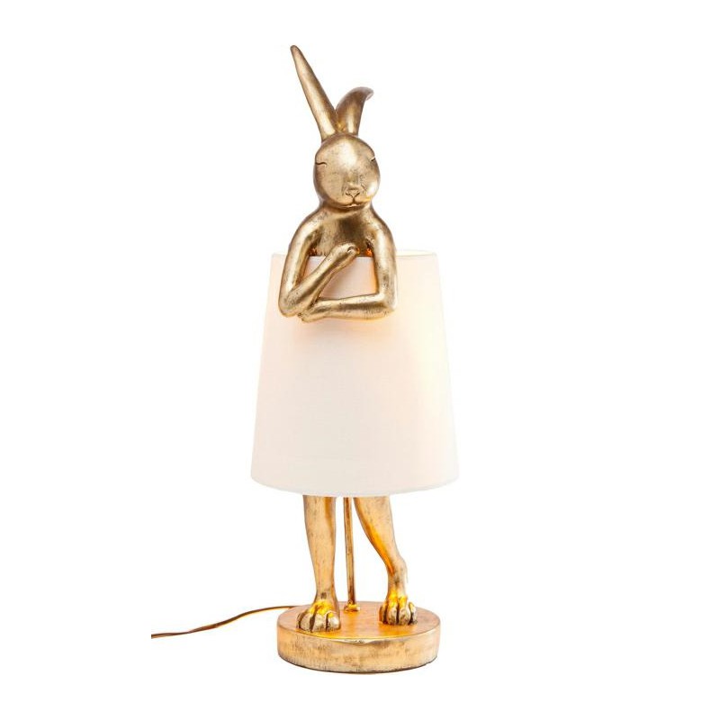 KARE lampa stołowa RABBIT złota / biała