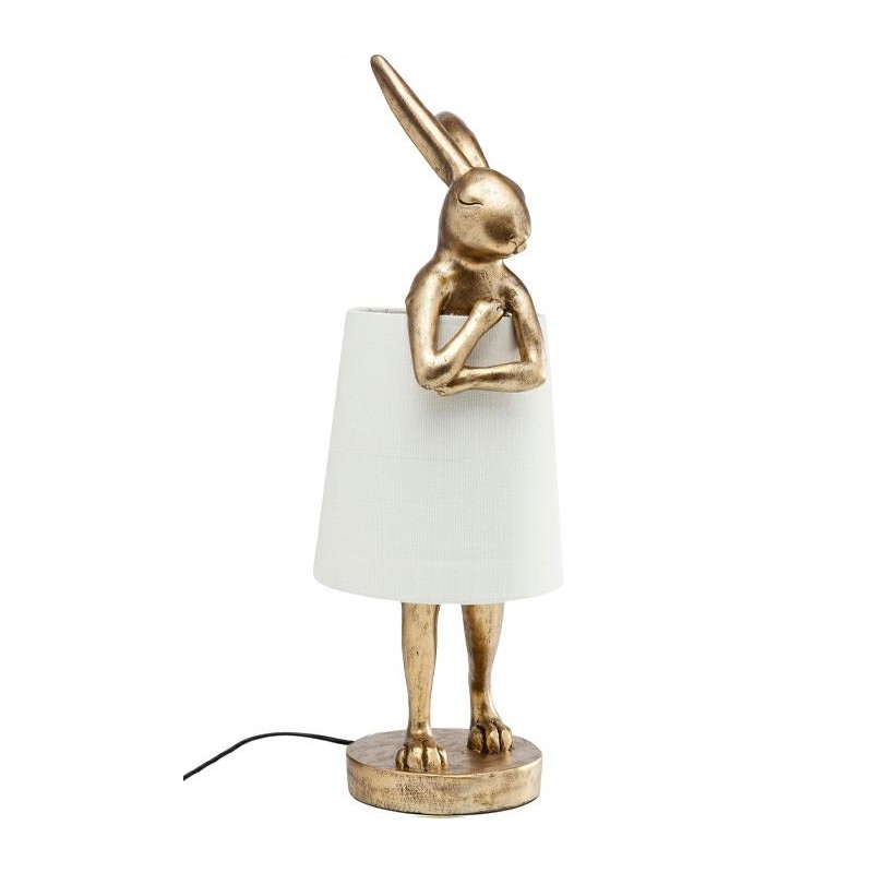 KARE lampa stołowa RABBIT złota / biała