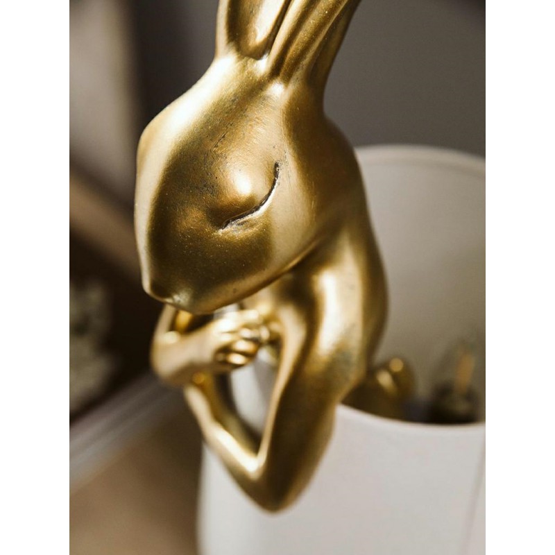 KARE lampa stołowa RABBIT złota / biała