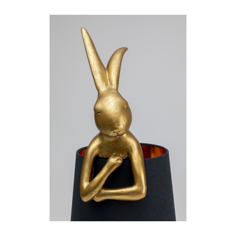 KARE lampa stołowa RABBIT złota / czarna