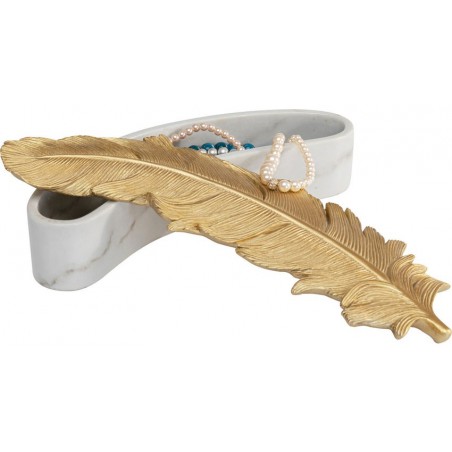 KARE pojeminik na biżuterię ZETA  biały / złoty