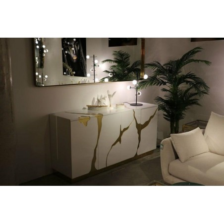 KARE pojeminik na biżuterię ZETA  biały / złoty