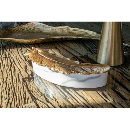 KARE pojeminik na biżuterię ZETA  biały / złoty