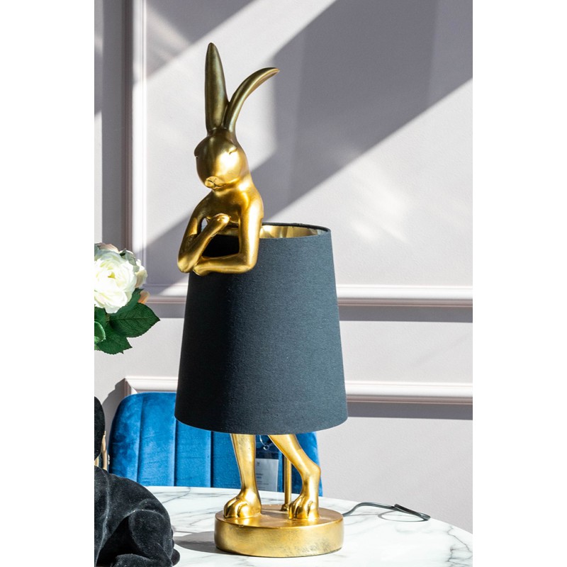KARE lampa stołowa RABBIT złota / czarna