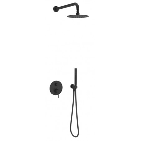 PI Zestaw prysznicowo-wannowy podtynkowy, 2 funkcje, czarny, Excellent