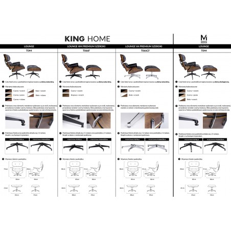 Fotel LOUNGE HM PREMIUM SZEROKI czarny - orzech