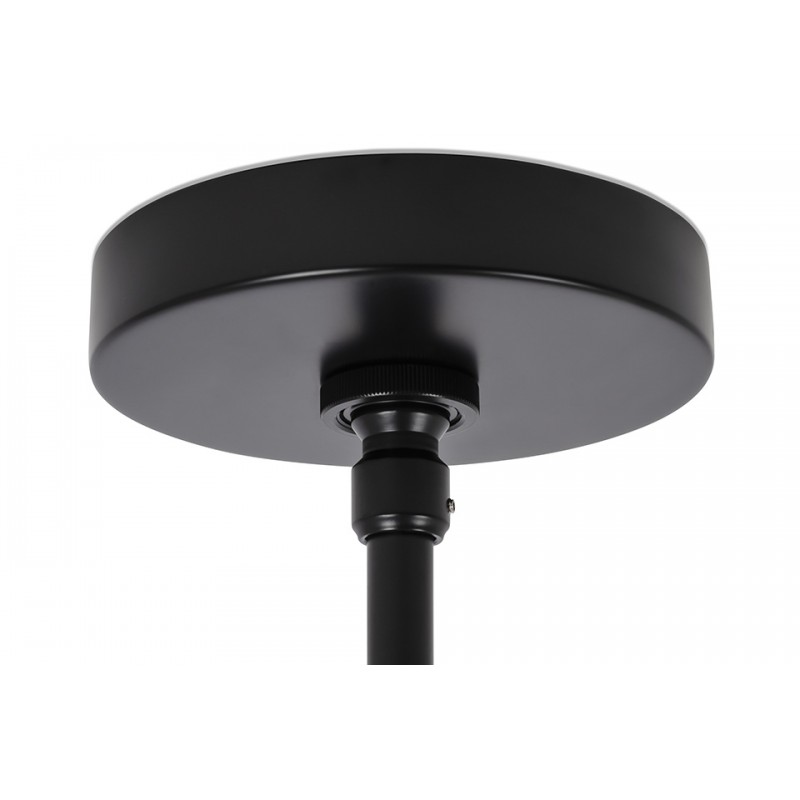 Lampa wisząca PLANETARIO 10 czarna - klosze dymione