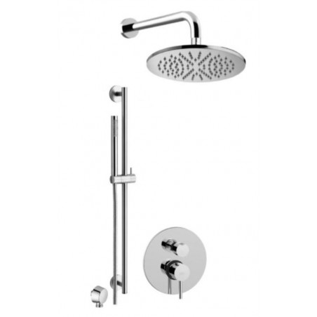 Paffoni Light Zestaw natryskowy podtynkowy ze sztycą L-400mm fi-30cm Chrom