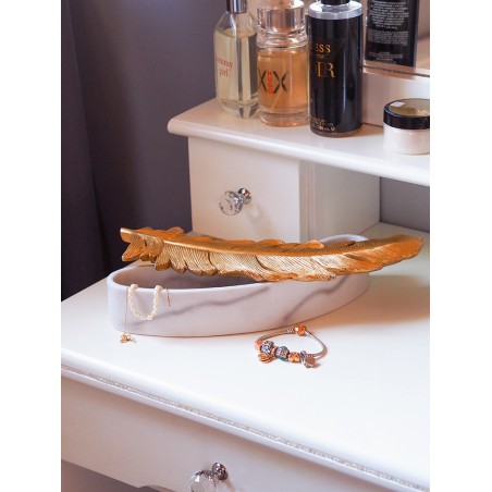 KARE pojeminik na biżuterię ZETA  biały / złoty