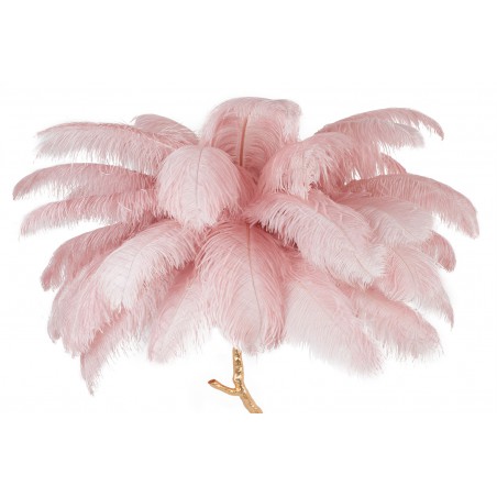 Lampa podłogowa TIFFANY złota / różowa