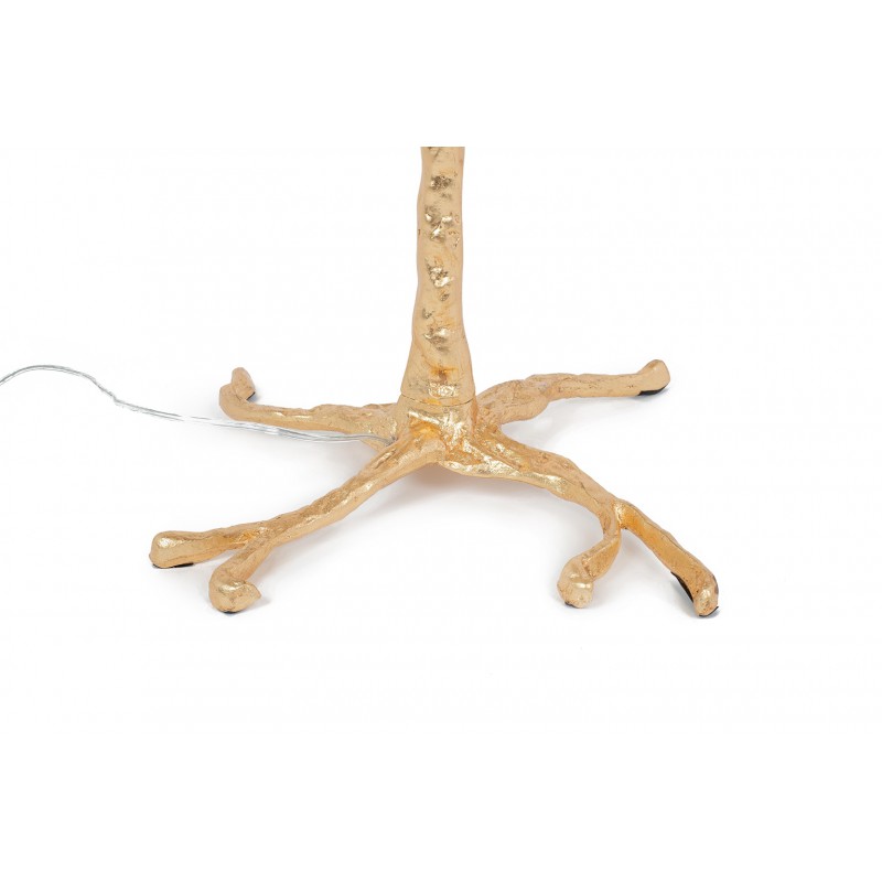 Lampa podłogowa TIFFANY złota / różowa