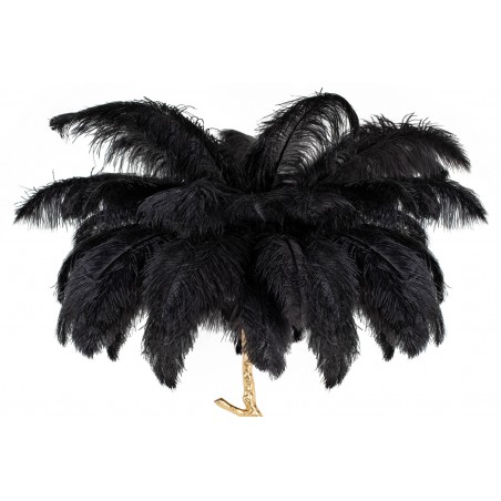 Lampa podłogowa TIFFANY złota / czarna