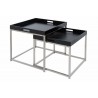 INVICTA zestaw stolików ELEMENTS 2er czarne