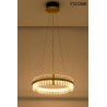MOOSEE lampa wisząca SATURNUS 47 złota - LED, kryształ, stal szczotkowana