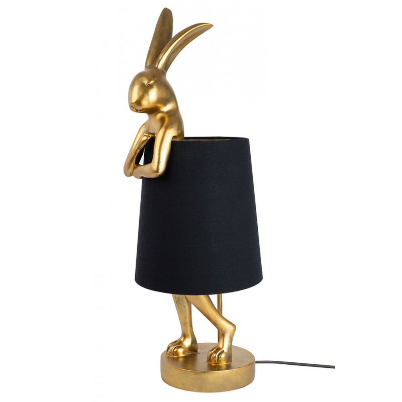 KARE lampa stołowa RABBIT złota / czarna