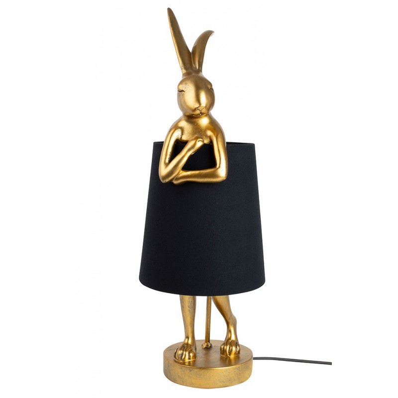 KARE lampa stołowa RABBIT złota / czarna