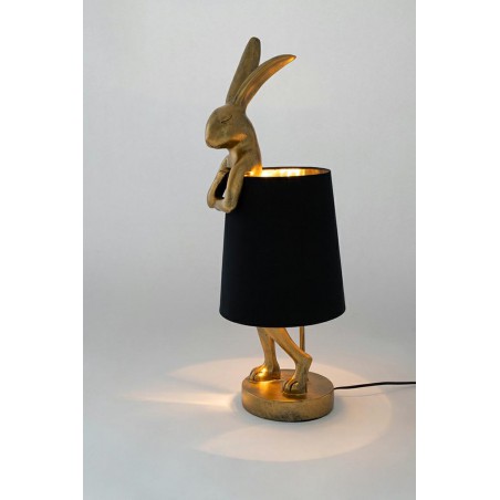 KARE lampa stołowa RABBIT złota / czarna