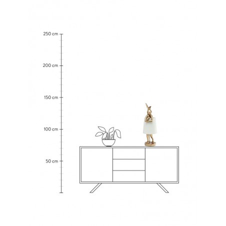 KARE lampa stołowa RABBIT złota / czarna