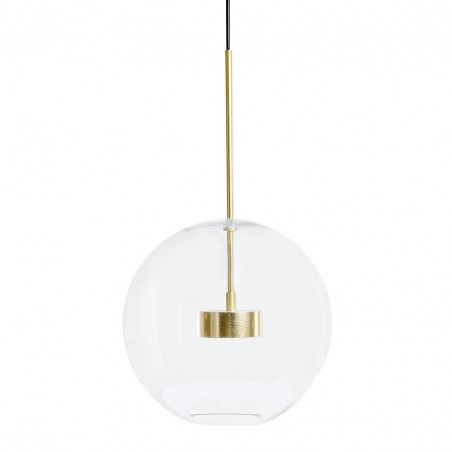 Lampa wisząca CAPRI złota - 60 LED, aluminium, szkło