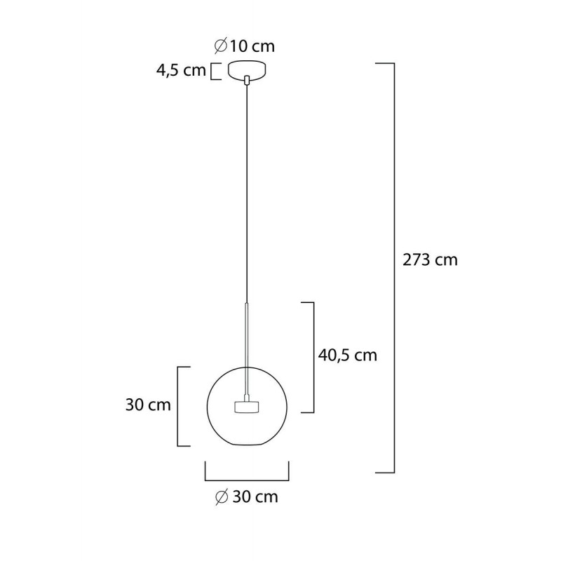 Lampa wisząca CAPRI złota - 60 LED, aluminium, szkło