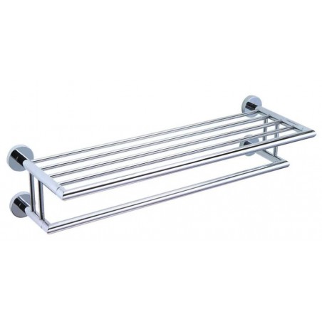 Stella Classic Półka na ręczniki / z relingiem / mocowanie 4-punktowe chrom