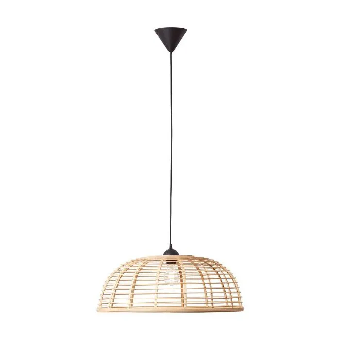 Brilliant Lampa wisząca nowoczesna CROSSTOWN 99261/06 drewno jasne i ciemne, czarny