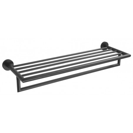 Stella Classic Półka 60 cm na ręczniki / z relingiem czarny mat