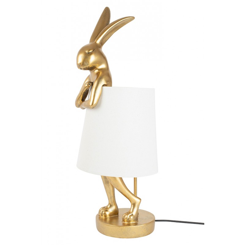 KARE lampa stołowa RABBIT złota / biała