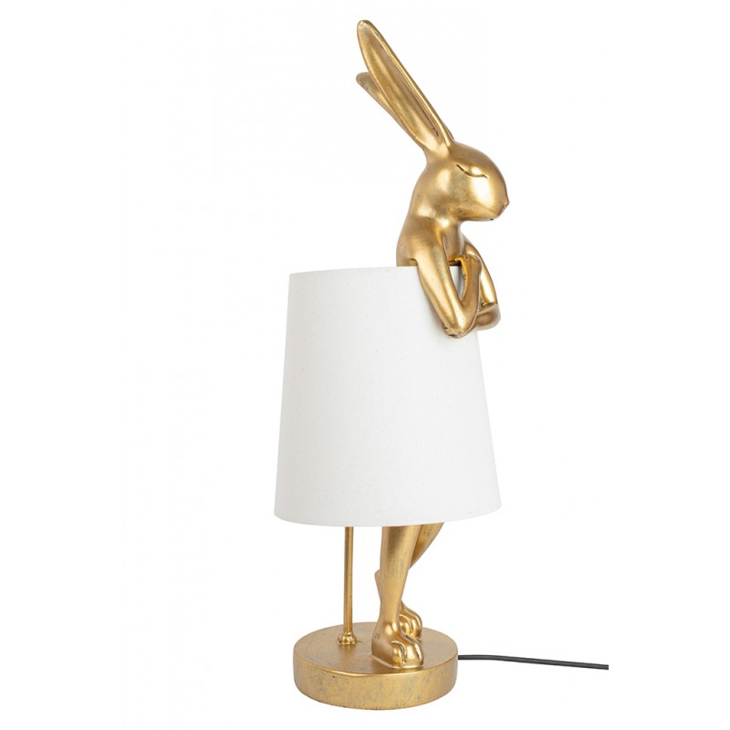 KARE lampa stołowa RABBIT złota / biała