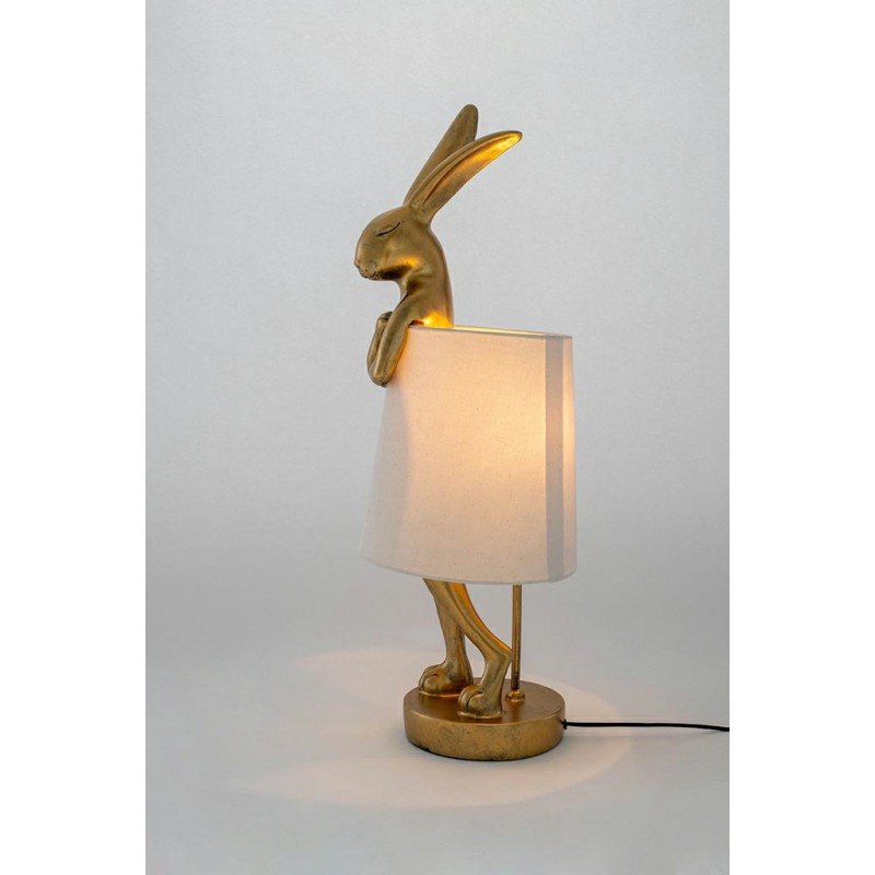KARE lampa stołowa RABBIT złota / biała