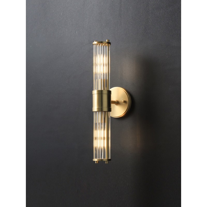 Lampa ścienna PILAR TWIN złota