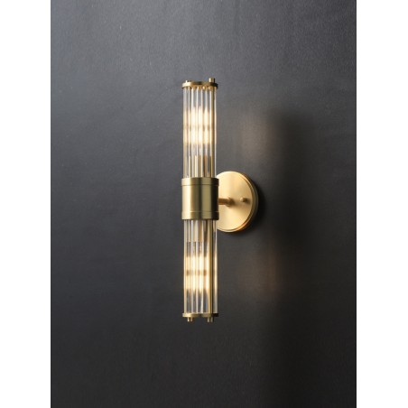 Lampa ścienna PILAR TWIN złota