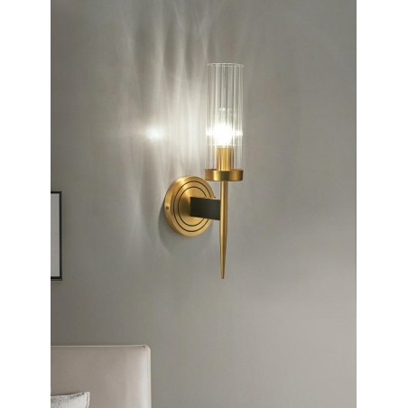 Lampa ścienna TORCH TWIN złota