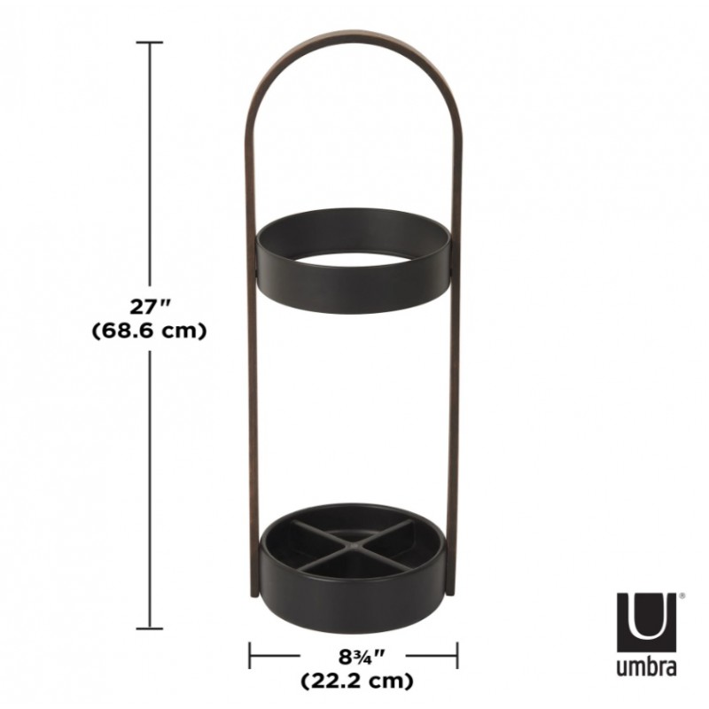 UMBRA stojak na parasolki BELLWOOD  ciemno brązowy