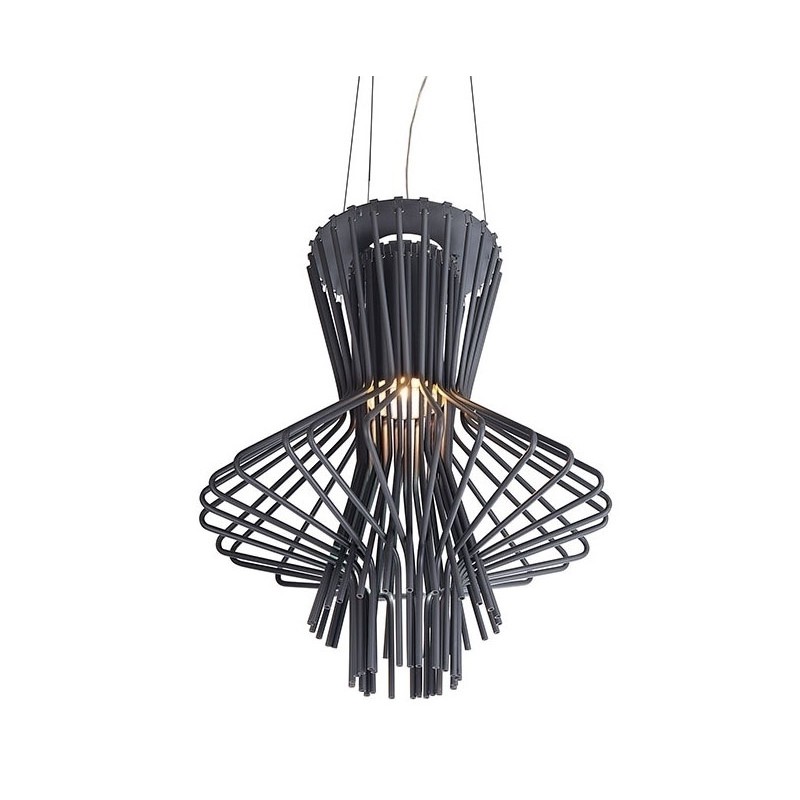 Lampa wisząca STRAW szara - stal węglowa