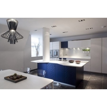 Lampa wisząca STRAW szara - stal węglowa