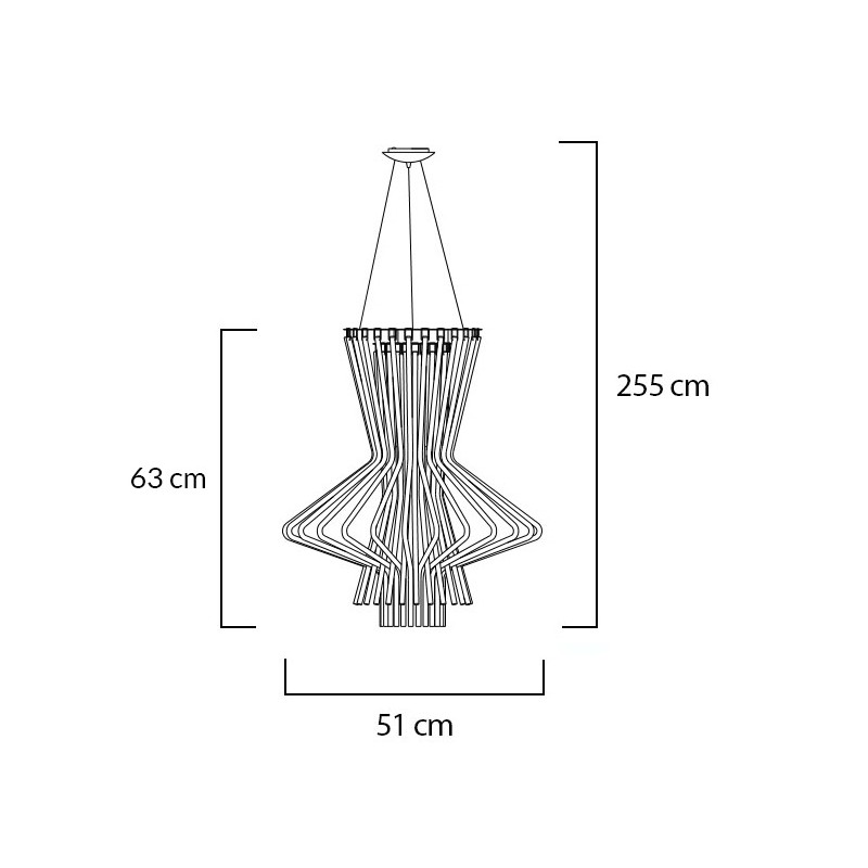 Lampa wisząca STRAW szara - stal węglowa