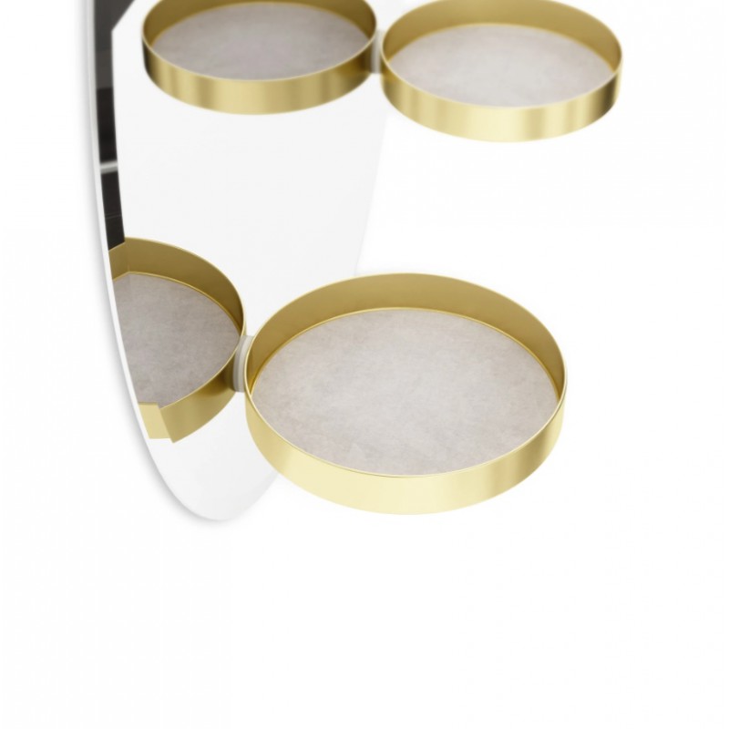 UMBRA lustro ścienne PERCH 24 mosiądz