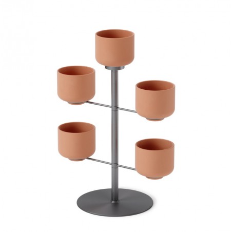 UMBRA doniczka stołowa TERRAPOTTA tytanowa