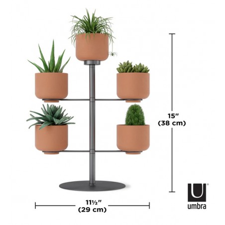 UMBRA doniczka stołowa TERRAPOTTA tytanowa