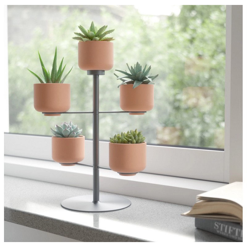 UMBRA doniczka stołowa TERRAPOTTA tytanowa