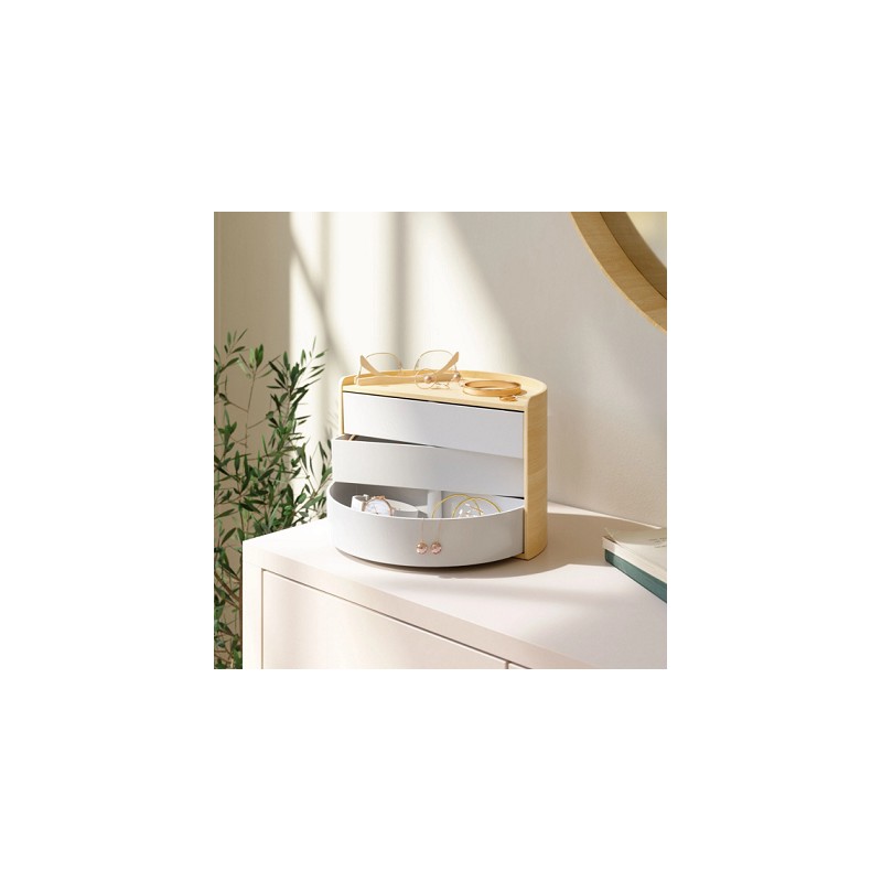 UMBRA pojemnik na biżuterie MOONA biały