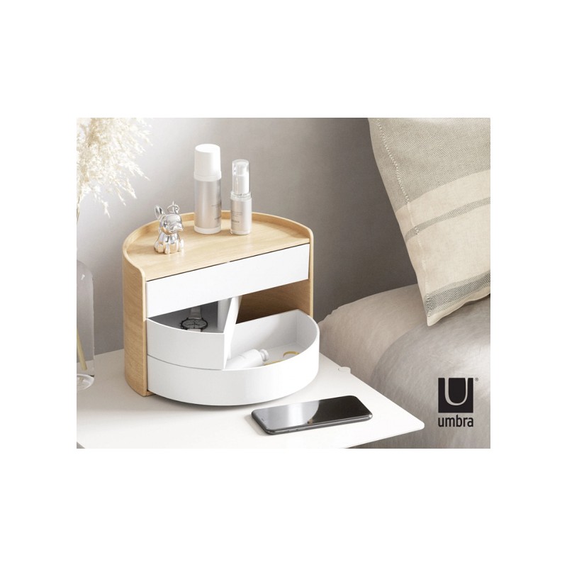 UMBRA pojemnik na biżuterie MOONA biały