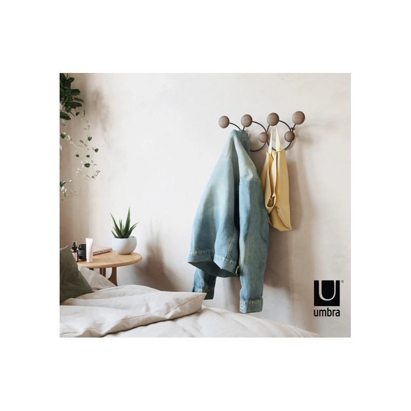 UMBRA haczyk na ubrania DOTSY 7  czarny orzech