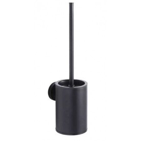 Stella Classic Szczotka WC niska wisząca / metalowy pojemnik, wkład z tworzywa, czarny mat