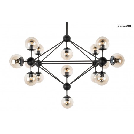 MOOSEE lampa wisząca ASTRIFERO 15 czarna / bursztynowa