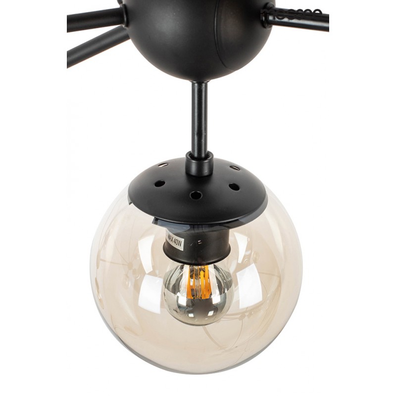 MOOSEE lampa wisząca ASTRIFERO 15 czarna / bursztynowa