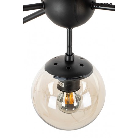 MOOSEE lampa wisząca ASTRIFERO 15 czarna / bursztynowa