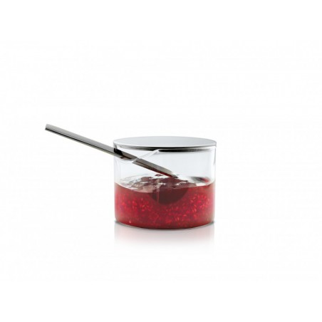 Blomus SZKLANY POJEMNIK Z POKRYWĄ STALOWĄ, MATOWY