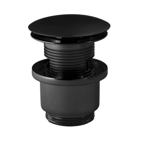 Paffoni Light Korek do umywalki uniwersalny click clack czarny mat